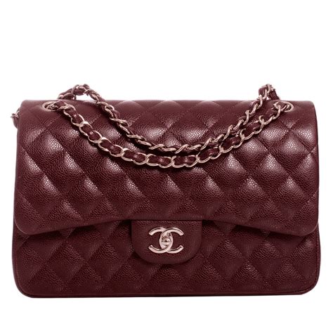 burgundy chanel classic flap|Chanel handbags flap.